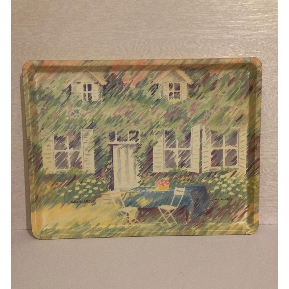 Vintage Mikasa ALPAC Legacy Tray: French Country Camaieu Drawing